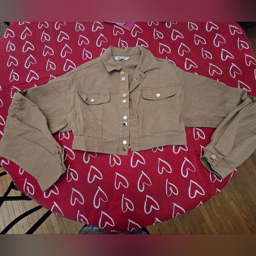 Tan Jean Jacket with Classic Design